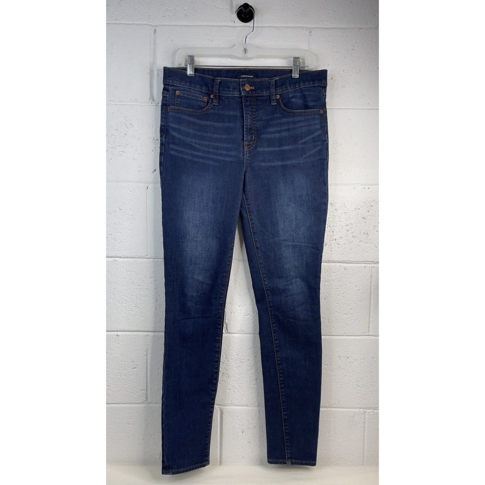 J. CREW Denim Jeans Women's high rise toothpick Blue Dark Wash size 29T